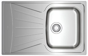 Νεροχύτης Inox TEKA 1 Γούρνα με Ποδιά  για Ένθετη Τοποθέτηση 79x50cm STARBRIGHT 45 EASY 115120037