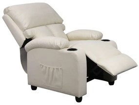 Πολυθρόνα Massage Sunday Κρεμ Pu 72Χ89Χ106εκ.