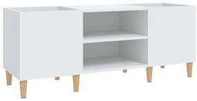 vidaXL Δισκοθήκη Λευκή 121 x 38 x 48 εκ. Επεξεργασμένο Ξύλο