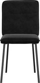 vidaXL Καρέκλες Τραπεζαρίας 4 τεμ. Μαύρες Βελούδινες