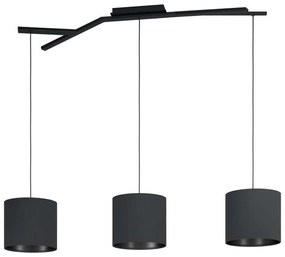 Φωτιστικό Οροφής - Ράγα 39886 Balnario E27/3 Black Eglo Metal, Fabric
