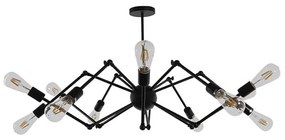 Φωτιστικό Οροφής - Πλαφoνιέρα Spider 01012 Black GloboStar Metal