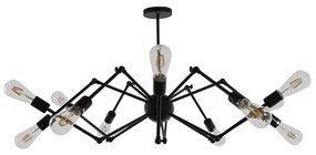 Φωτιστικό Οροφής - Πλαφoνιέρα Spider 01012 Black GloboStar Μέταλλο