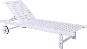 LUGANO Ξαπλώστρα Ξύλο Acacia, Απόχρωση Άσπρο   1τμχ