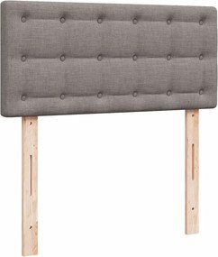 vidaXL Κρεβάτι Boxspring με Στρώμα Taupe 90x190 εκ.Υφασμάτινο