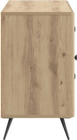 vidaXL Πλαϊνό γραφείο Artisan Δρυς 89 x 34,5 x 60 εκ.