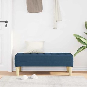 vidaXL παγκάκι με μαξιλάρι Μπλε 113 x 57 x 39 εκ. ύφασμα