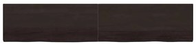 vidaXL Ράφι Τοίχου Σκούρο Καφέ 200x40x(2-4) εκ. Επεξ. Μασίφ Ξύλο Δρυός