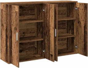 vidaXL Πλαϊνό γραφείο 2 pcs Παλιό ξύλο 60 x 31 x 84 εκ.