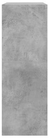 Παπουτσοθήκη Γκρι Σκυροδέματος 80x34x96,5εκ. Επεξεργασμένο Ξύλο - Γκρι