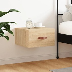 vidaXL Κομοδίνα Επιτοίχια Sonoma Δρυς 35 x 35 x 20 εκ.