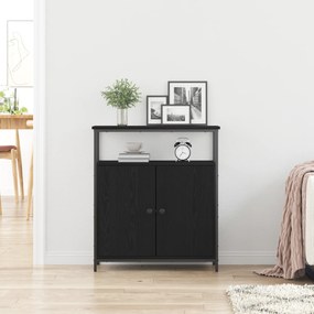 vidaXL Τοίχου Ντουλάπι Μαύρο Δρυς 69,5x34x90 εκ. Κατασκευασμένο Ξύλο