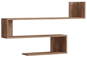 Ραφιέρα τοίχου Zeta pakoworld σε sonoma απόχρωση 120x20x71εκ
