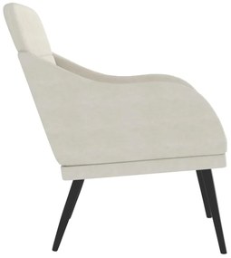vidaXL Πολυθρόνα Κρεμ 63x76x80 εκ. Βελούδινη