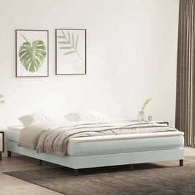 vidaXL Box Spring κρεβάτι χωρίς στρώμα ανοιχτό γκρι Βελούδινο