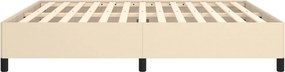 vidaXL Σκελετός Κρεβατιού Χωρίς Στρώμα Κρεμ 180x200 εκ. Υφασμάτινο