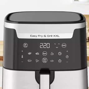 Φριτέζα αέρος Tefal EY801D15 Easy Fry & Grill XXL, 1830W, 6,5L, 8 αυτόματα προγράμματα, Χωρίς καπνό, Inox