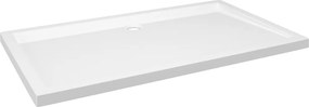 vidaXL Βάση Ντουζιέρας Ορθογώνια Λευκή 70 x 120 εκ. από ABS