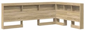 vidaXL Κεφαλάρι Αποθήκης με ράφι Sonoma Δρυς 120 cm Επεξεργασμένο ξύλο