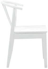 vidaXL Καρέκλα τραπεζαρίας 2 pcs Λευκό Καθαρό Καουτσούκ