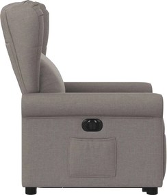 vidaXL Πολυθρόνα Ηλεκτρική Ανακλ.Taupe Υφασμάτινη