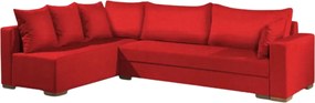 Γωνιακός καναπές Trendy-Δεξιά-285φ 185β εκ.-Κόκκινο