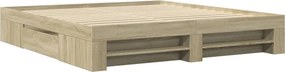 vidaXL Πλαίσιο Κρεβατιού Χωρ. Στρώμα Sonoma Δρυς 200x200 εκ. Επ. Ξύλο
