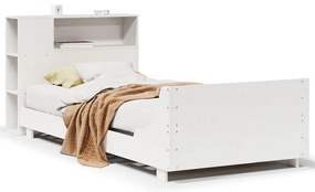 vidaXL Σκελετός Κρεβ. Χωρίς Στρώμα Λευκό 90x190 εκ Μασίφ Πεύκο