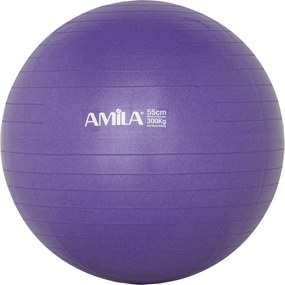 Amila Μπάλα Γυμναστικής GYMBALL 55cm Μωβ (95830)