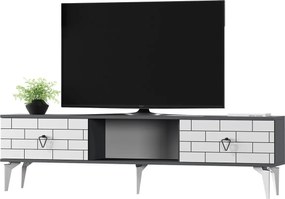 Stewehome Ραφιέρα τηλεόρασης με 2 πόρτες και ράφι 150x30x45 cm