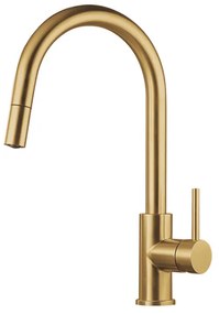 Eurorama Inox 702600 Gold Brushed Υψηλή Μπαταρία Κουζίνας Inox Με  Περιστρεφόμενο αποσπώμενο Ρουξούνι Με Συρόμενο Ντους