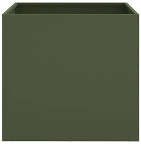 vidaXL Ζαρντινιέρες 2 τεμ. Λαδί 49x47x46 εκ. από Ατσάλι