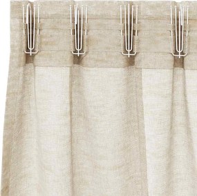 vidaXL Κουρτίνα βυσσινί 2 pcs Άμμος 175 x 140 εκ. Πολυεστέρας