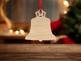 Intra απο ξύλο plywood 3mm-4mm πάχος – Χριστουγεννιάτικη διακόσμηση καμπάνας 30x35 cm INTRAVECTRY-MY550076