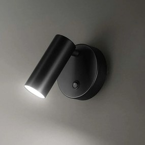 Φωτιστικό Τοίχου - Απλίκα 6640 N LC  Με Διακόπτη 4,5W Led Φ10cm Black Perenz Μέταλλο