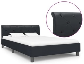 vidaXL Πλαίσιο Κρεβατιού Μαύρο 120 x 200 εκ. από Συνθετικό Δέρμα