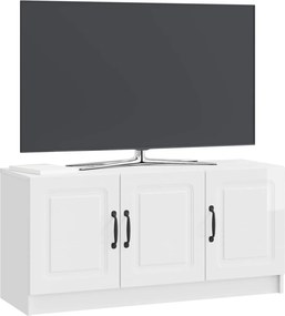 vidaXL Ντουλάπι TV Γυαλιστερό Λευκό 99 x 34,5 x 47 εκ