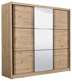 Wardrobe Navara with Mirror 245 OG Artisan Oak 242x60x215.5 cm