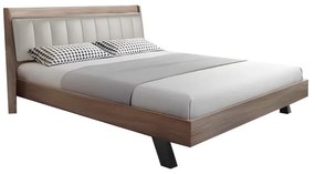 Κρεβάτι Frankly pakoworld διπλό oak-μπεζ pu 150x200εκ