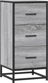 vidaXL Ραφιέρα Γκρι Sonoma 35,5x35x76 εκ. Επεξ. Ξύλο + Μέταλλο
