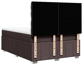 ΚΡΕΒΑΤΙ BOXSPRING ΜΕ ΣΤΡΩΜΑ ΣΚΟΥΡΟ ΚΑΦΕ 160X200 ΕΚ ΥΦΑΣΜΑΤΙΝΟ 3294029