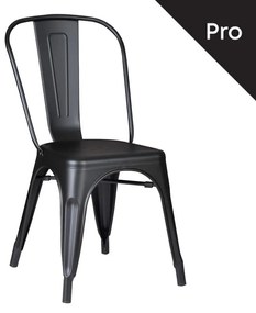 RELIX Καρέκλα-Pro, Μέταλλο Βαφή Μαύρο Matte  45x51x85cm [-Μαύρο-] [-Μέταλλο-] Ε5191,1Μ