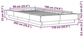 ΠΛΑΙΣΙΟ ΚΡΕΒΑΤΙΟΥ ΚΑΠΝΙΣΤΗ ΔΡΥΣ 90 X 190 ΕΚ. ΕΠΕΞΕΡΓΑΣΜΕΝΟ ΞΥΛΟ 3281242