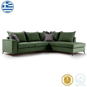 Intrahome Γωνιακός καναπές αριστερή γωνία TAURUSRA Intrahome ύφασμα κυπαρισσί-ανθρακί 290x235x95εκ | SKU: INTRAPA-279111144