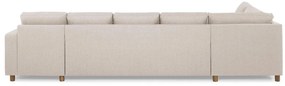 Γωνιακός Καναπές Scandinavian Choice C157, Ανοιχτό καφέ, 344x199x80cm