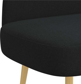 vidaXL Δερμάτινος Πάγκος με Πλάτη Μαύρο 110 x 60 x 76 cm