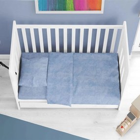 Κατωσέντονο Βρεφικό Premium Shadow 614 Με Λάστιχο Sky Blue DimCol Cradle 70x140cm 100% Cotton