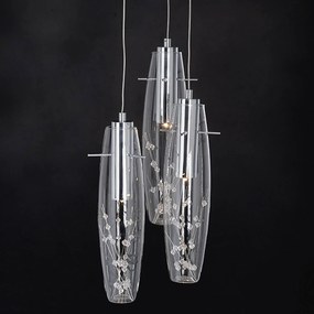 Φωτιστικό Οροφής 3Φ VANI309LEDP Clear Metal, Glass