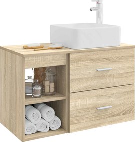 vidaXL Σετ Επίπλων Μπάνιου 2 pcs Sonoma Δρυς Επεξεργασμένο Ξύλο