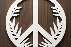 Intra απο ξύλο plywood  Χρώμα wenge 3mm-4mm πάχος - Cricut Πινακίδα ειρήνης με Δίασταση 20x20 cm INTRAFABR-115280401